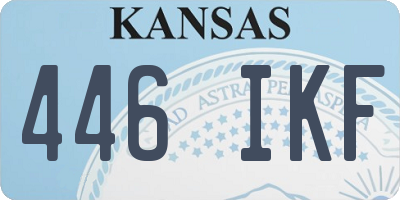 KS license plate 446IKF