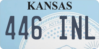 KS license plate 446INL