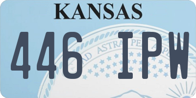 KS license plate 446IPW