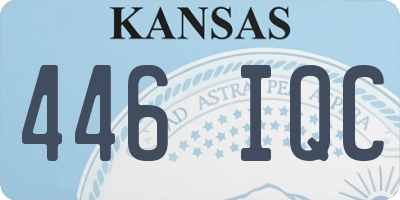 KS license plate 446IQC