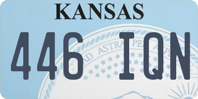 KS license plate 446IQN