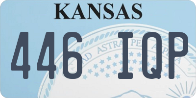 KS license plate 446IQP