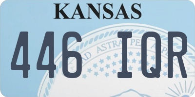 KS license plate 446IQR