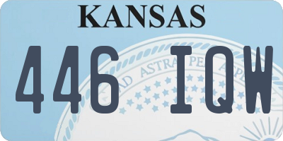 KS license plate 446IQW