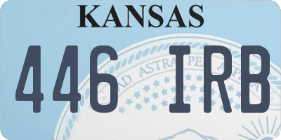 KS license plate 446IRB