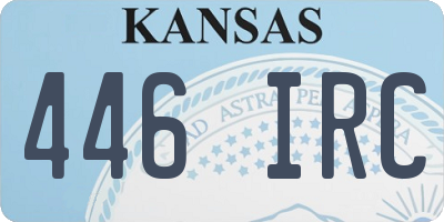 KS license plate 446IRC