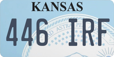 KS license plate 446IRF