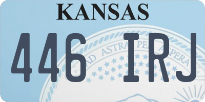KS license plate 446IRJ