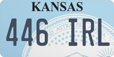 KS license plate 446IRL