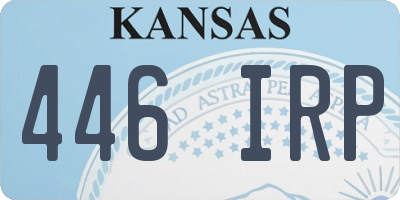 KS license plate 446IRP