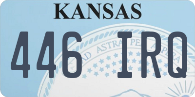KS license plate 446IRQ