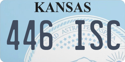 KS license plate 446ISC