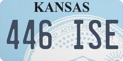 KS license plate 446ISE