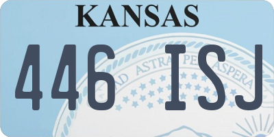 KS license plate 446ISJ