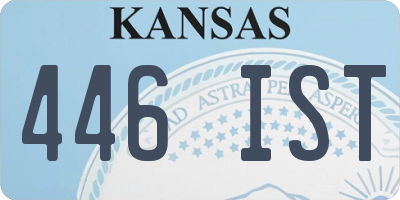 KS license plate 446IST
