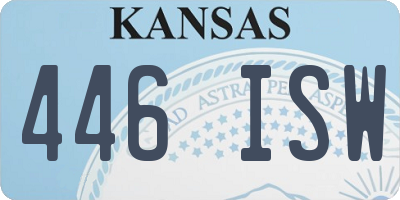 KS license plate 446ISW