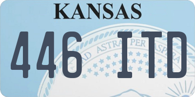 KS license plate 446ITD