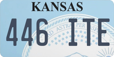 KS license plate 446ITE
