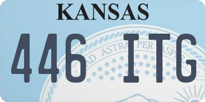 KS license plate 446ITG