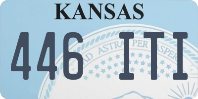 KS license plate 446ITI