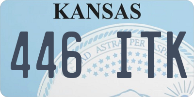 KS license plate 446ITK