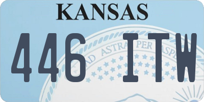KS license plate 446ITW