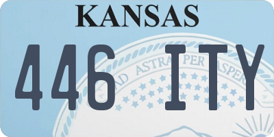 KS license plate 446ITY