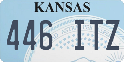 KS license plate 446ITZ