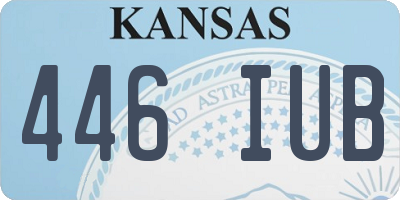 KS license plate 446IUB