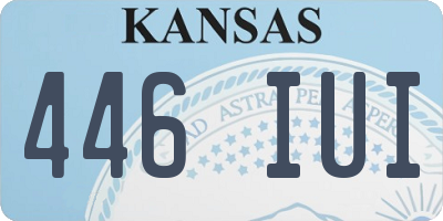 KS license plate 446IUI