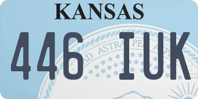 KS license plate 446IUK