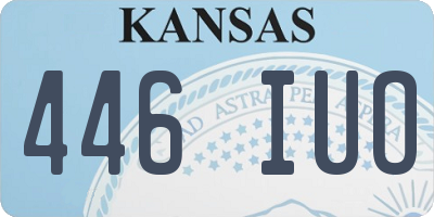 KS license plate 446IUO