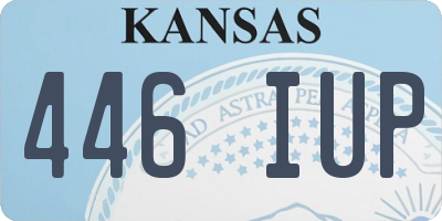 KS license plate 446IUP