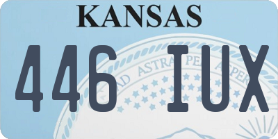 KS license plate 446IUX