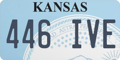 KS license plate 446IVE