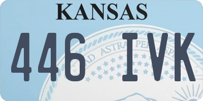 KS license plate 446IVK