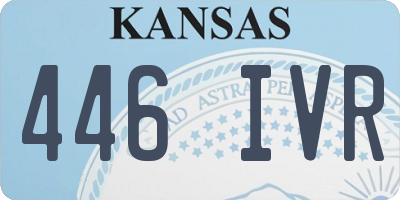 KS license plate 446IVR