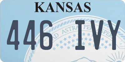 KS license plate 446IVY