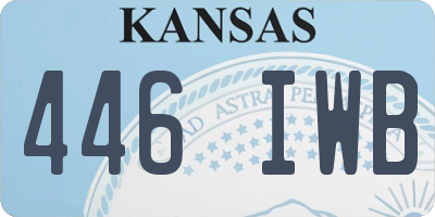 KS license plate 446IWB