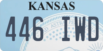 KS license plate 446IWD