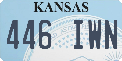 KS license plate 446IWN