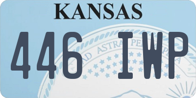 KS license plate 446IWP