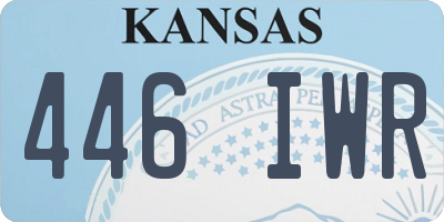 KS license plate 446IWR
