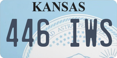 KS license plate 446IWS