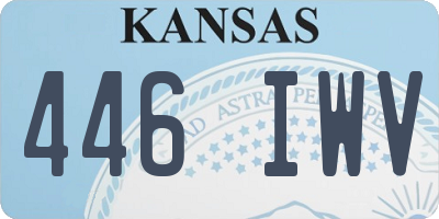 KS license plate 446IWV