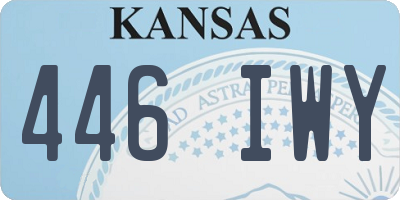 KS license plate 446IWY
