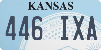 KS license plate 446IXA