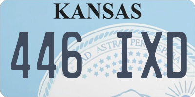 KS license plate 446IXD