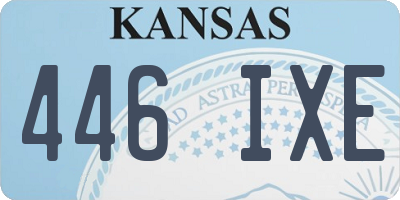 KS license plate 446IXE