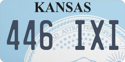 KS license plate 446IXI